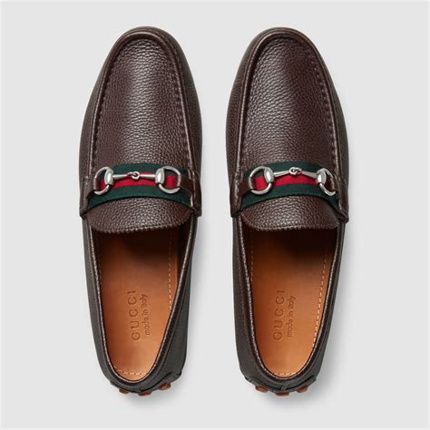 mens gucci damo|Men's driver with Horsebit in brown leather .